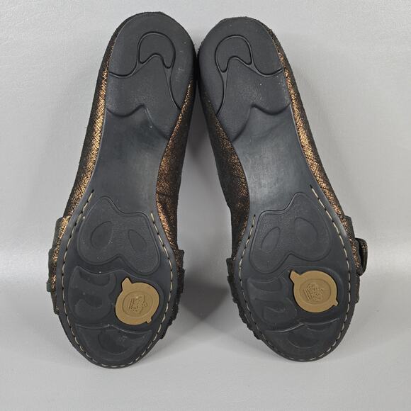 Born Ballet Flats Molly Metallic Bronze Leather Slip OnComfort Shoes Size 7.5 M - Picture 9 of 12